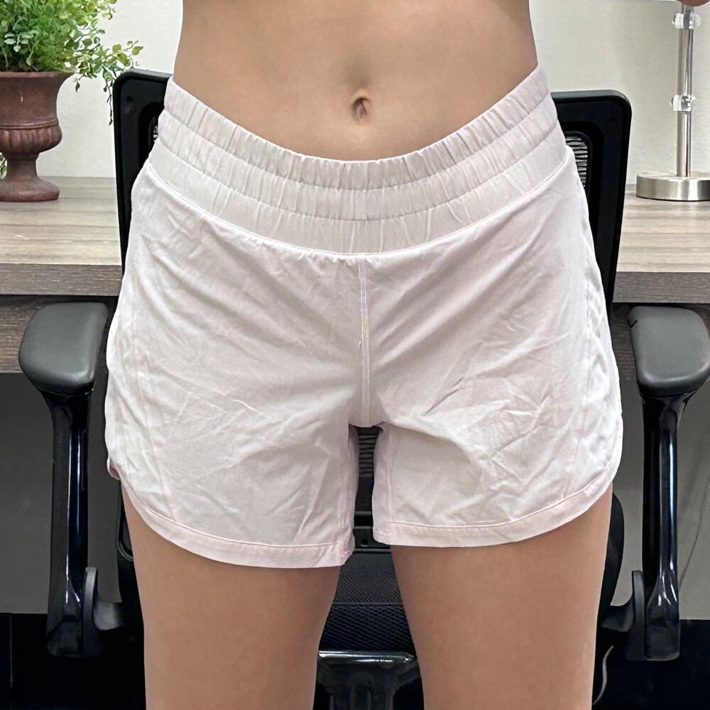 Lululemon Track That High-Rise Lined Short 5" Pink Size 4 EUC
